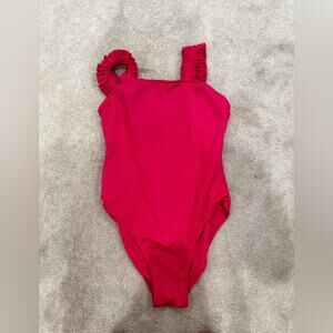 Habitual girl hot pink One-Piece Swimsuit with Ruffle Straps, size 16